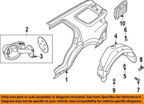 Ford oem bb5z7828370a quarter panel-splash shield