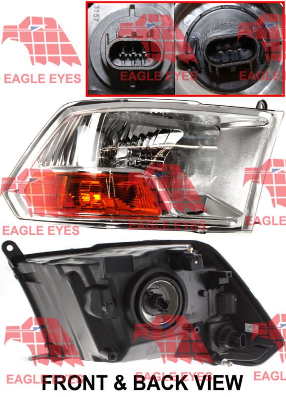 Dodge fullsize pickup 09-12 head lamp rh, assembly, w/o quad lamp