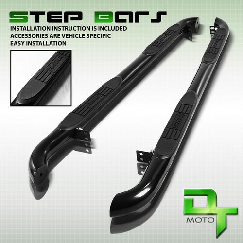 Fits 07-12 santa fe 3" powder coated black nerf side step bar running board