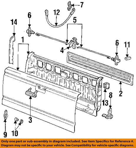 Ford oem f37z83431a78a tail gate-remote control link