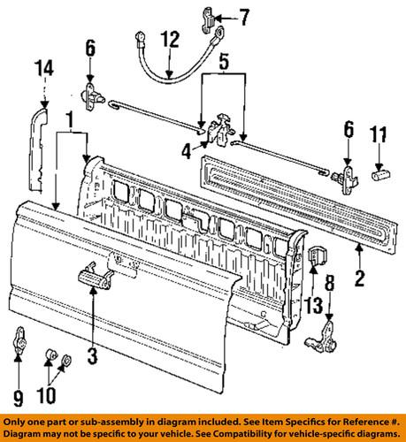 Ford oem 1l5z99430b12a tail gate-retainer assembly