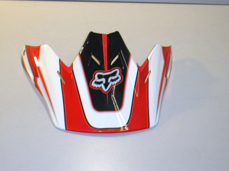 New fox racing replacement mx helmet visor v3 pilot red white black #6