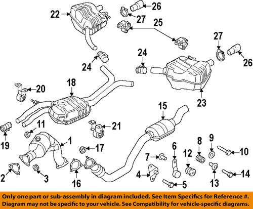 Audi oem 4g0253610ad exhaust muffler-rear muffler