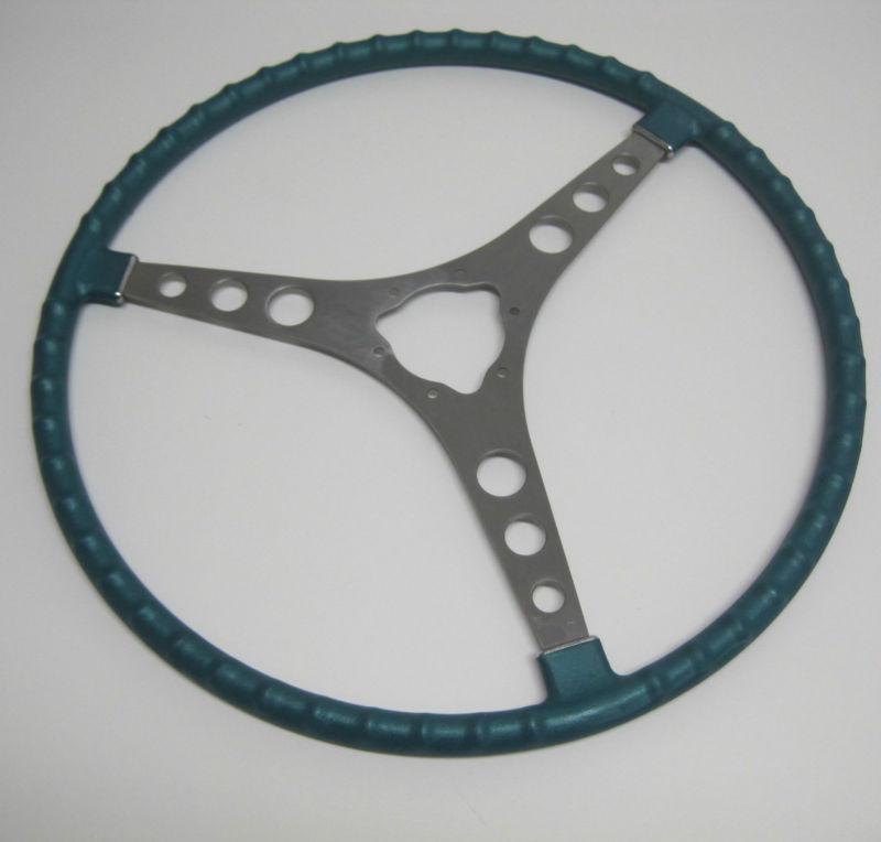 1958 thru 1962 corvette steering wheel blue turquoise new