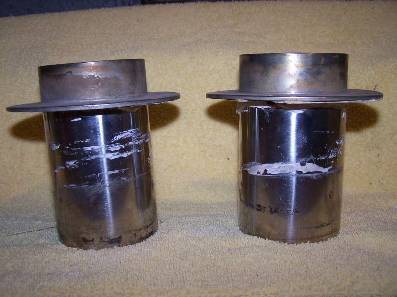 Exhaust tips, 3" thru hull ~ stainless ~ nice buy !