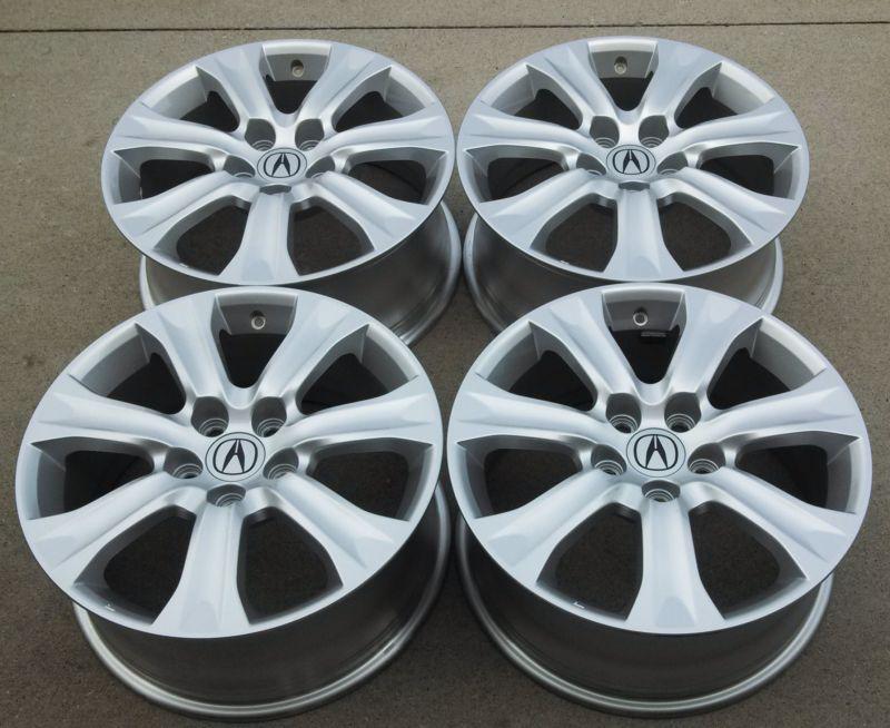Acura rl factory wheels 18" complete set of 4 genuine with caps honda