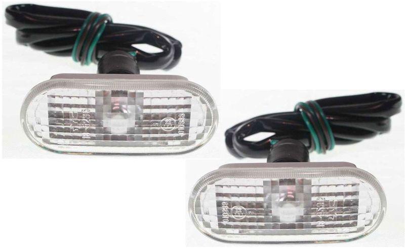 Side marker light lamp assembly pair set (driver & passenger side, qty 2)