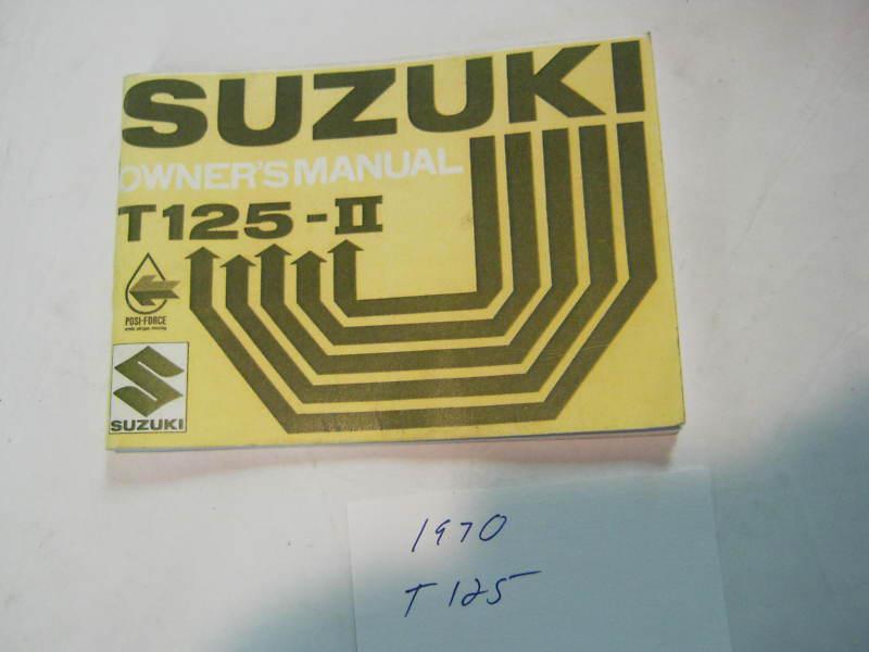 Suzuki t125 1970  owner's manual 