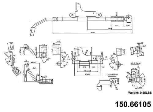 Centric 150.66105 brake hose, front-brake hydraulic hose