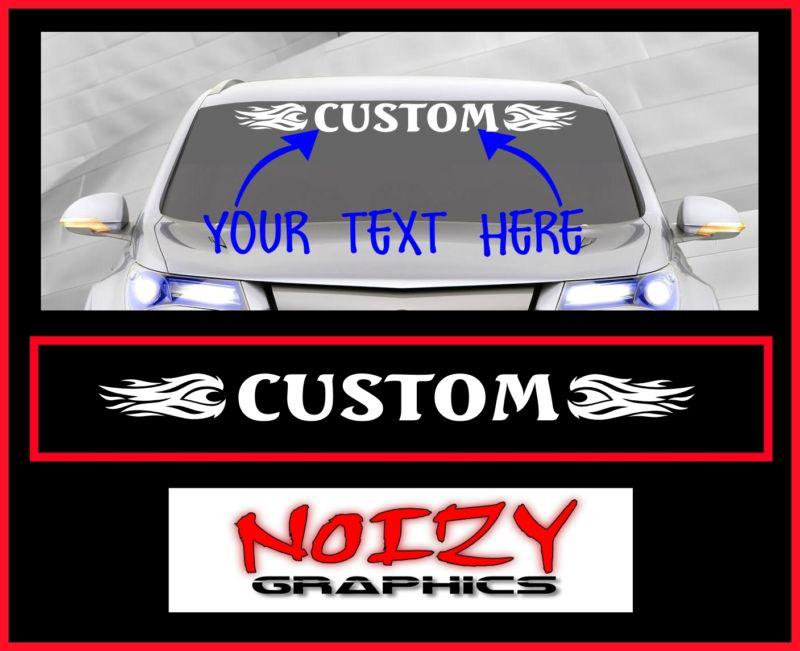 40" cool cute car truck family custom windshield banner decal sticker jdm flames