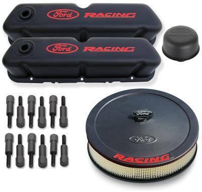 Proform 302-500 ford racing 289 302 351w black crinkle red emblem dress up kit