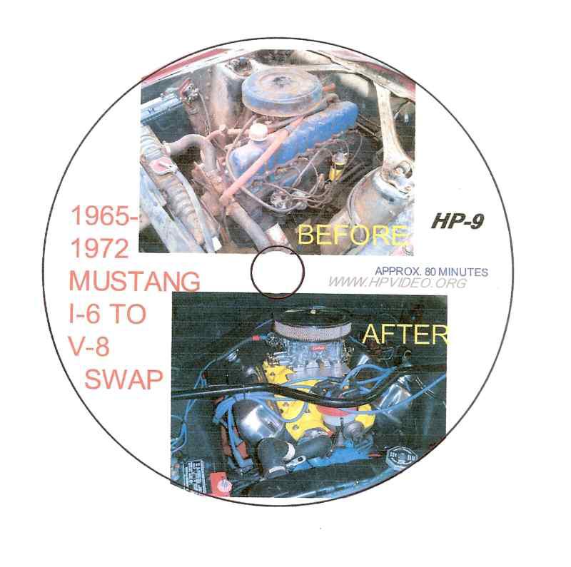 1965 1966 1967 -73 ford mustang 302 351 v8 engine conversion how to video! "dvd"