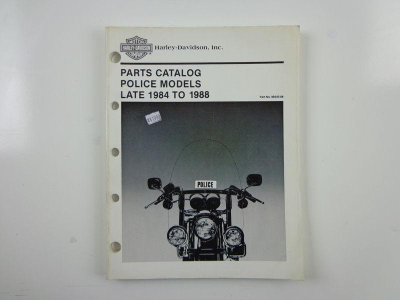 Harley davidson late 1984-88 police models parts catalog 99545-88 #4