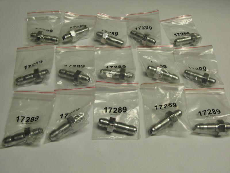 15 pack -6 an straight bulkhead 37ºflare polished fuel oil air fitting