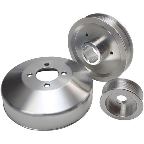 1996-98 mustang 4.6 gt, 96-99 cobra aluminum 3pc underdrive pulley kit machined