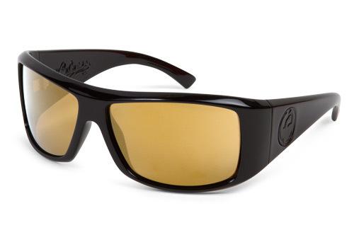 Dragon calaca sunglasses, black gold frame/gold ionized lens