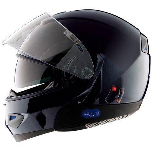 Sell VEMAR JIANO BLUETOOTH STREET MOTORCYCLE HELMET GLOSS BLACK ADULT