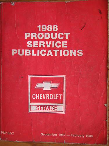 1988 chevrolet product service publications bulletins 2 original good condition