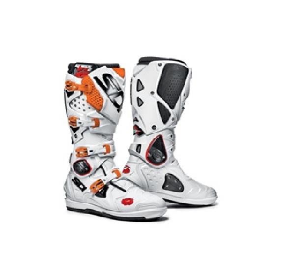 Sidi 2014 crossfire 2 srs motocross dirt bike boots size 11.5 white orange