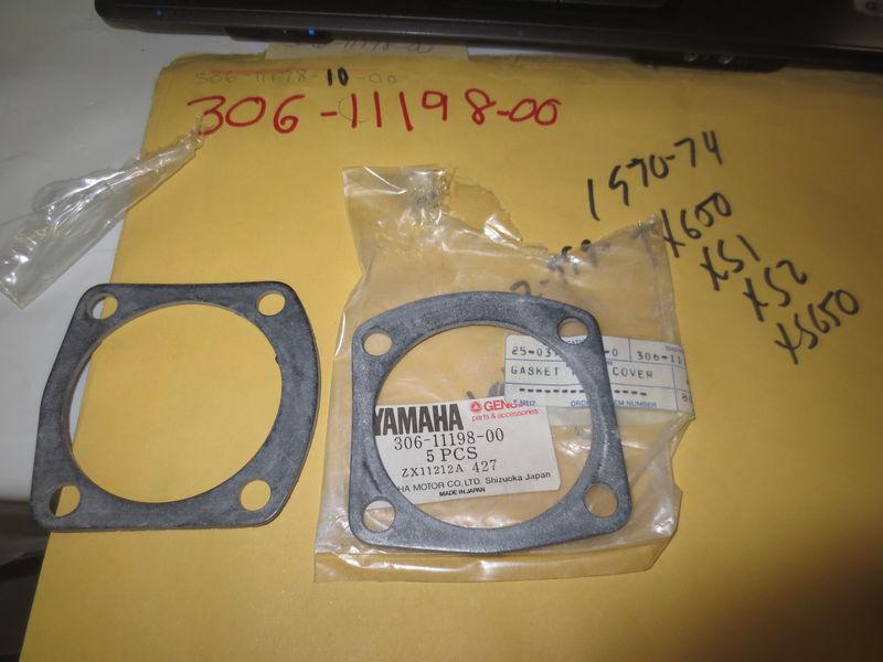 Yamaha tx650,xs1,xs2,xs650 nos,oem valve cover gaskets 306-11198-00