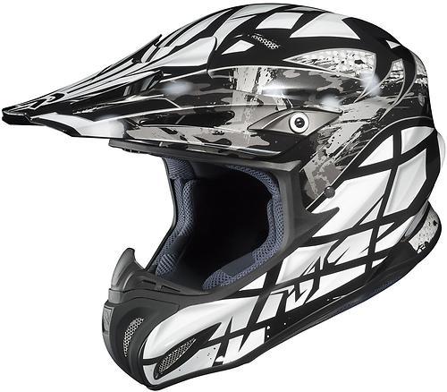 New hjc rpha-x tempest offroad/motocross adult helmet, mc-5/black/white, 2xl/xxl