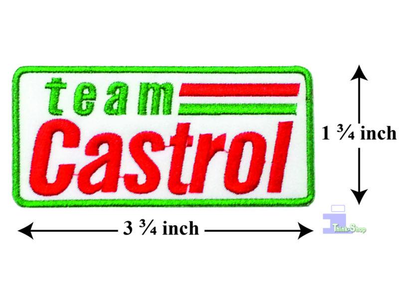 Team castrol - iron on embroidered patches with free shipping