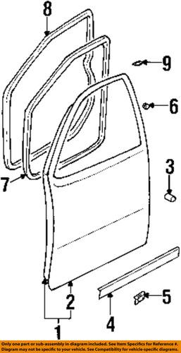 Hyundai oem 760032d052 front door-door shell