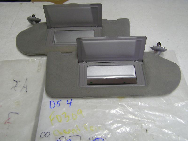 2000 pontiac grand prix sun visors sunvisors  gray  cloth  oem