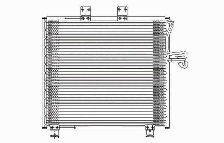 Replacement ac condenser parallel flow type 2002-2006 jeep wrangler 55037512ab