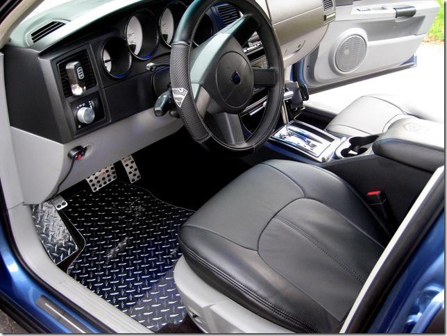 Charger magnum  300 aluminum floor mats. diamond plate metal  custom designed 