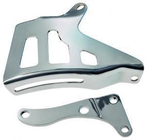 Chrome chevy s/b v8 alternator bracket water neck