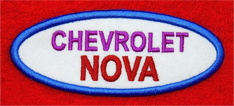 Chevrolet nova  oval embroidered sew or iron on patch 