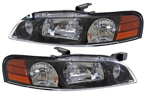 Nissan altima 2000-2001 black depo pair set headlights head lights front lamps