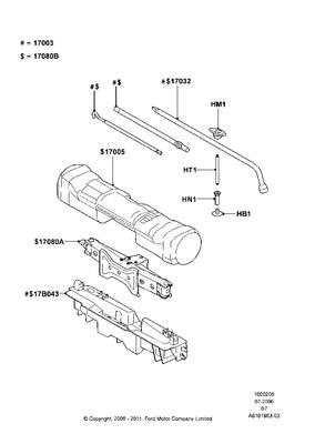 7l1z17b043a tray utility 07 navigator