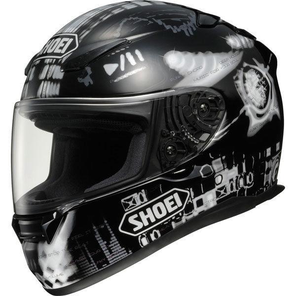 Black/silver m shoei rf-1100 elektro full face helmet