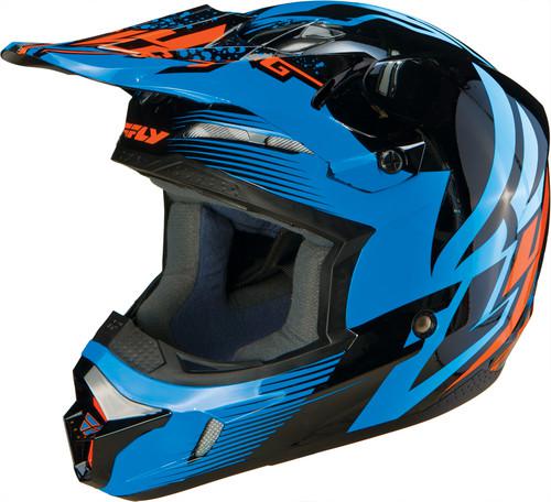 Fly racing kinetic inversion graphic motorcycle helmet blue/black small