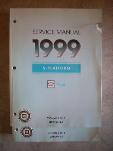 1999 99 geo prizm service shop repair manual book