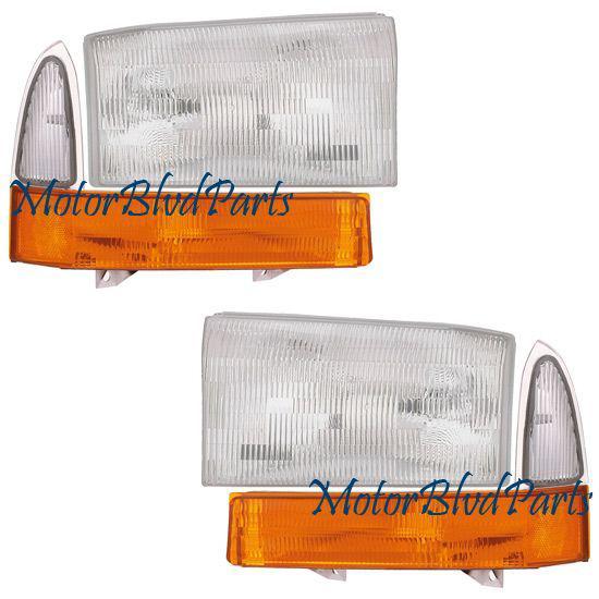 2001 superduty headlight+parking+corner right+left set