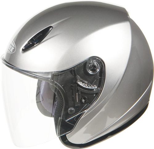 G-max gm17 spc motorcycle helmet dark silver metallic large