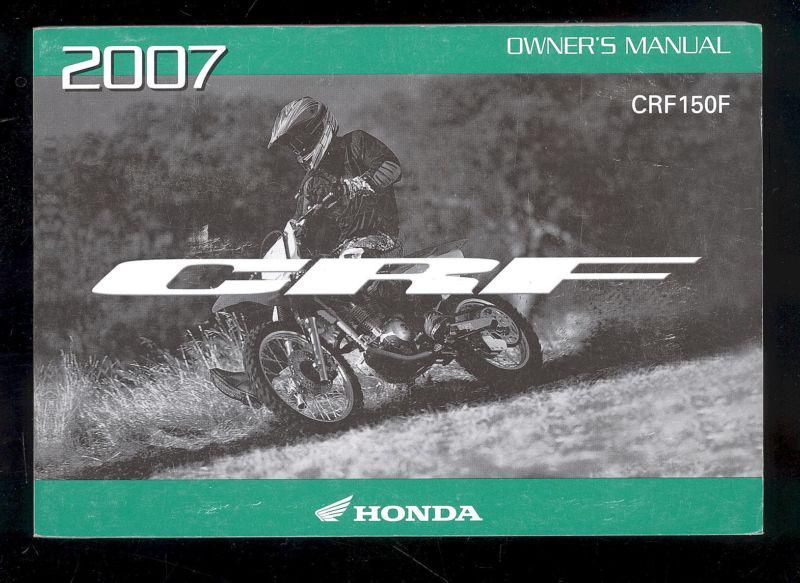 2007 honda crf150f owner`s manual 