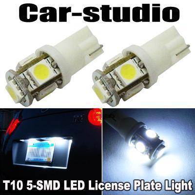 2x white 5-smd 168 194 2825 t10 led replacement bulb license plate lights #04