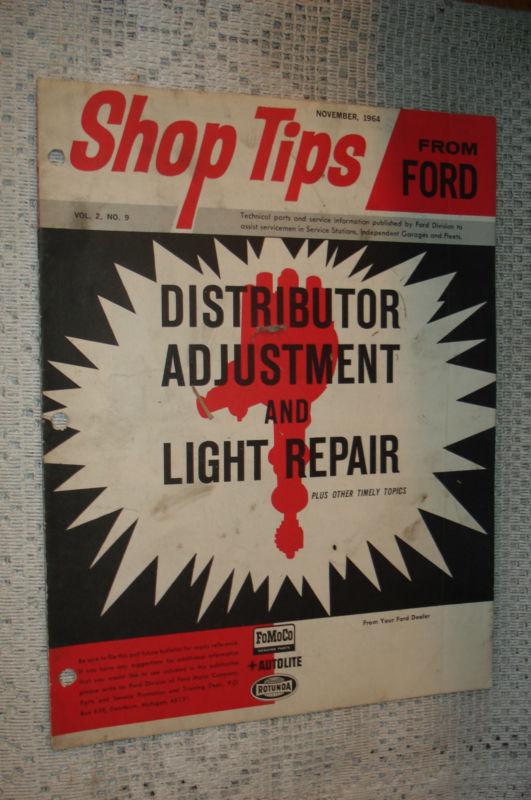 1964 ford distributer and light repair manual shop tips