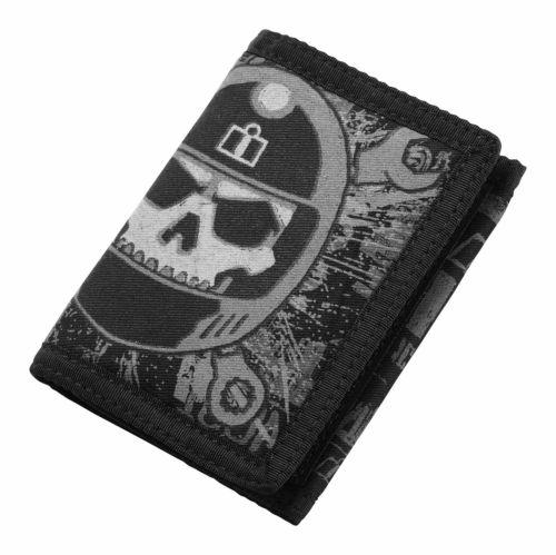 New icon busted and broken adult cotton wallet, black/gray, one size