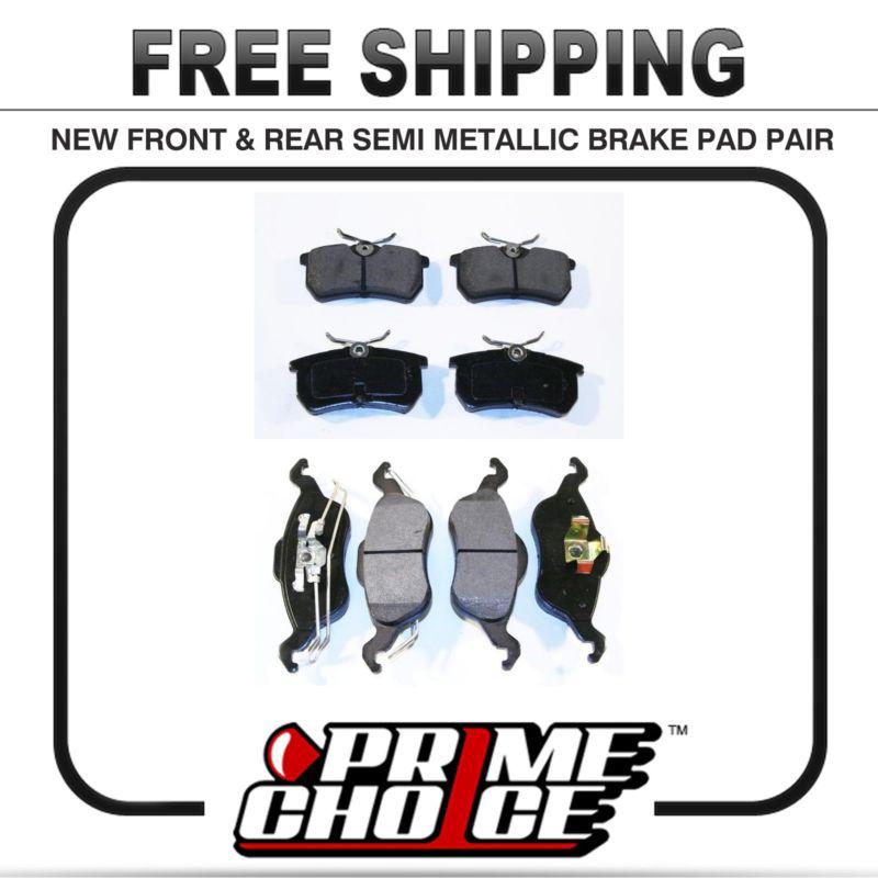 Premium front & rear metallic disc brake pads 2 full complete sets 4 pair 8 pads