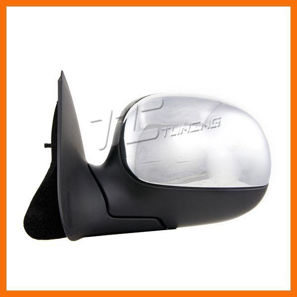 97-02 ford f150 truck chrome left exterior mirror lh driver contour foldable