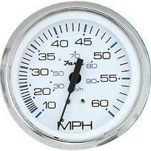 Faria chesapeake stainless steel white 80 mph speedometer 38819