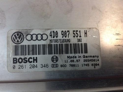 1998 audi a4  engine control moduleecu, pcm, ecm) oem 4d0 907 551 h     c1 4923