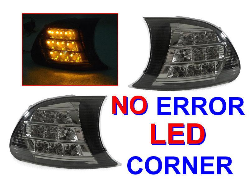 Depo 02-03 bmw e46 2d/cabrio/02-06 e46 m3 screw-on amber led smoke corner lights