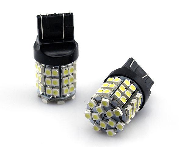 2pcs led bulbs 54-smd white reverse backup light t20 7440 7443 7444