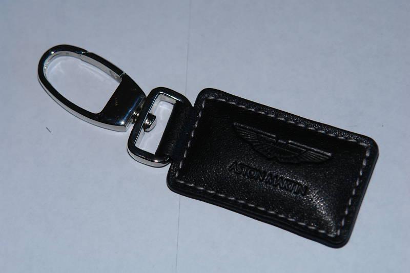 Aston martin keyfob black genuine leather key clip